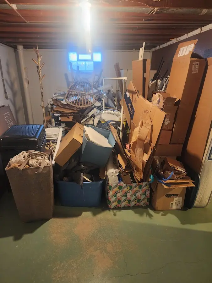 Roll-off dumpster container at job site for 40 Yard Dumpster Rental in Howards Grove